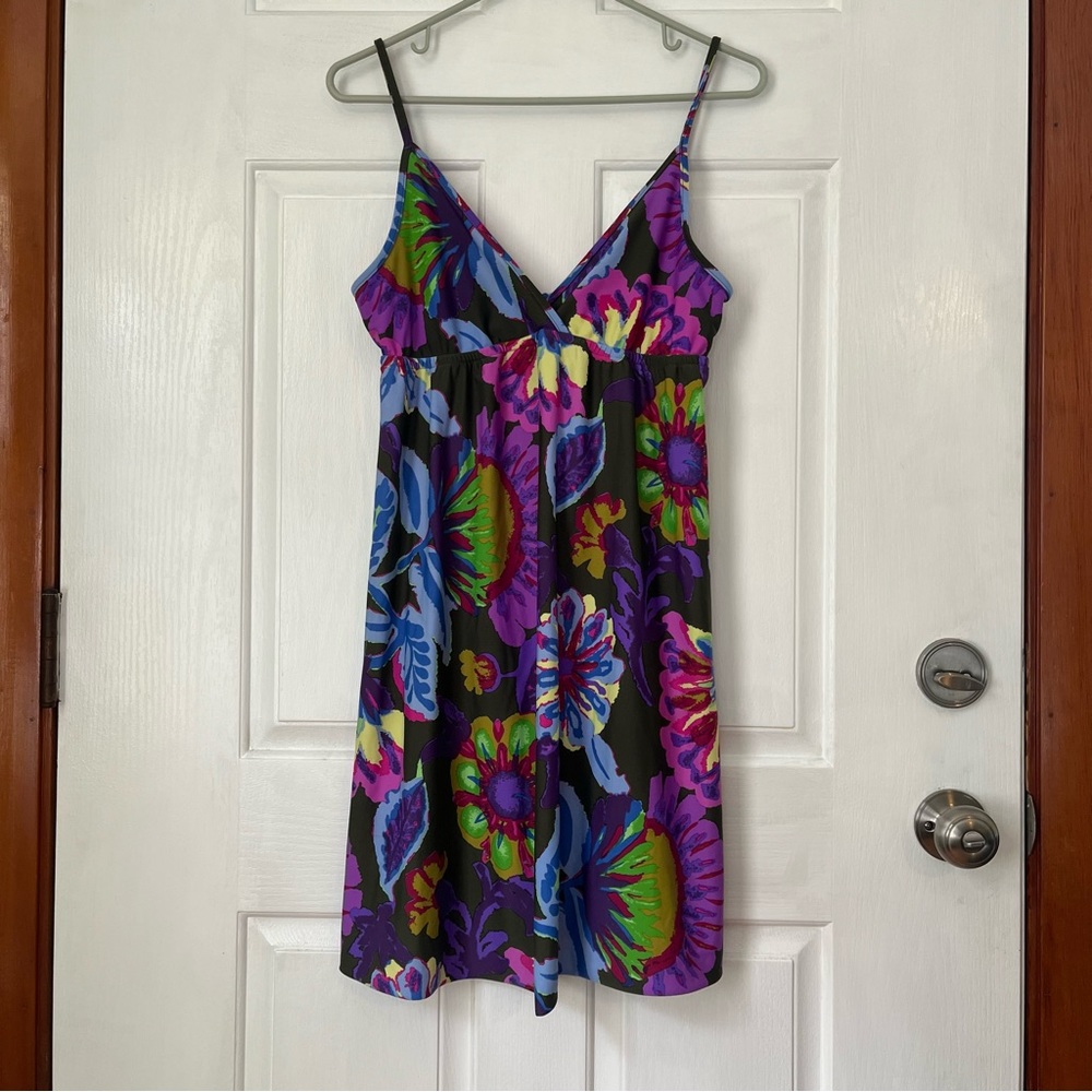Vintage Lucky Brand floral swimsuit dress